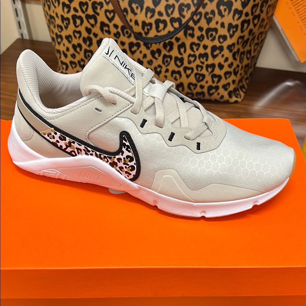 Nike Women's Cream Leopard Sneakers